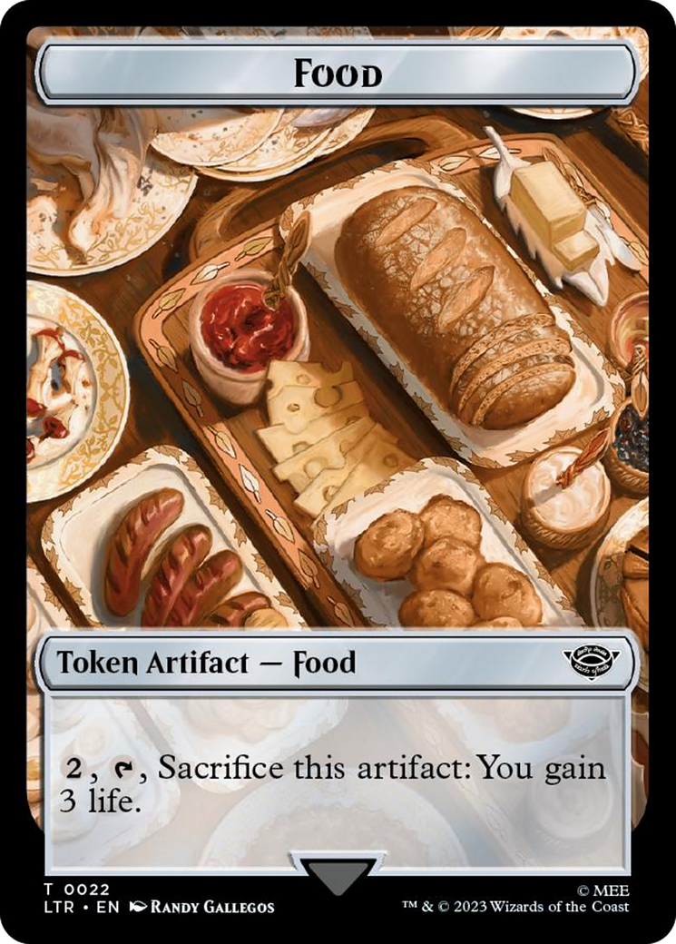 Human Soldier (0014) // Food (0022) Double-Sided Token (Surge Foil) [The Lord of the Rings: Tales of Middle-Earth Tokens] MTG Single Magic: The Gathering    | Red Claw Gaming
