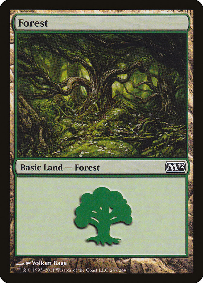 Forest (247) [Magic 2012] MTG Single Magic: The Gathering    | Red Claw Gaming