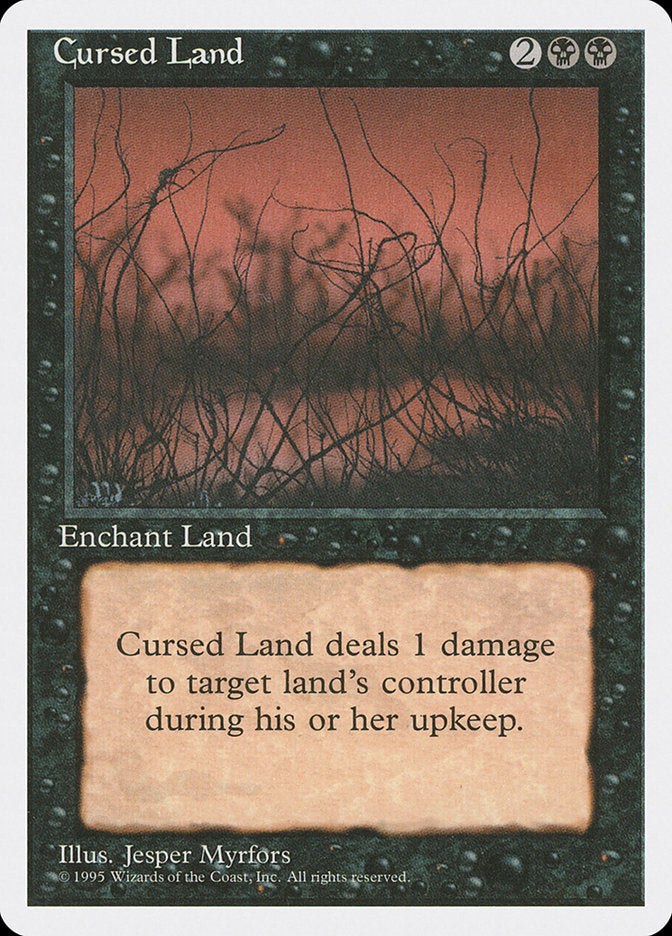 Cursed Land [Fourth Edition] MTG Single Magic: The Gathering    | Red Claw Gaming