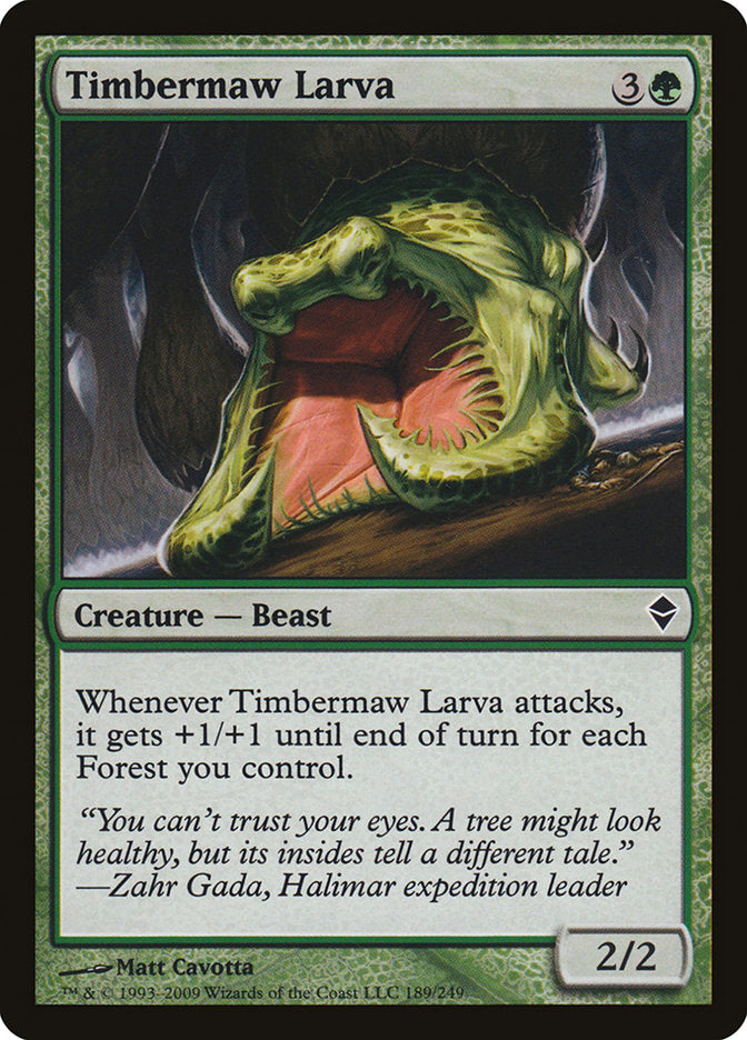 Timbermaw Larva [Zendikar] MTG Single Magic: The Gathering    | Red Claw Gaming
