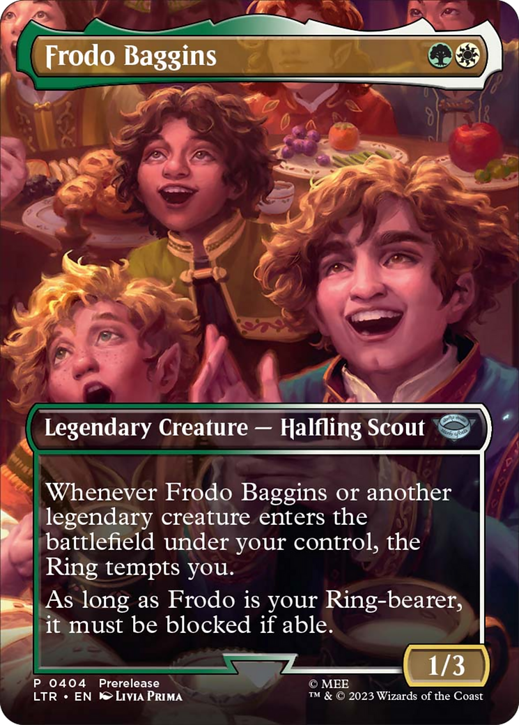 Frodo Baggins (Borderless Alternate Art) [The Lord of the Rings: Tales of Middle-Earth] MTG Single Magic: The Gathering    | Red Claw Gaming