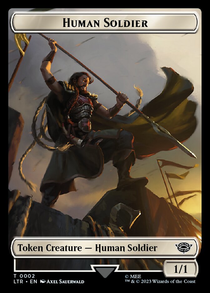 Human Soldier Token (02) [The Lord of the Rings: Tales of Middle-Earth Tokens] MTG Single Magic: The Gathering    | Red Claw Gaming