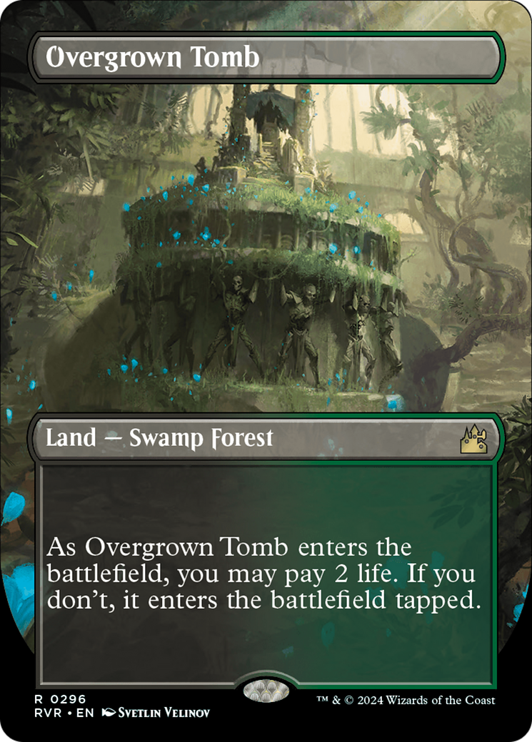 Overgrown Tomb (Borderless) [Ravnica Remastered] MTG Single Magic: The Gathering    | Red Claw Gaming