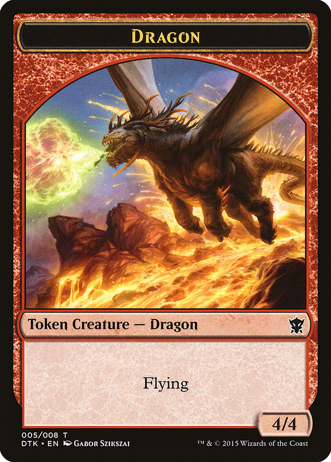 Dragon Token [Dragons of Tarkir Tokens] MTG Single Magic: The Gathering    | Red Claw Gaming