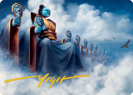 Myojin of Cryptic Dreams Art Card (Gold-Stamped Signature) [Kamigawa: Neon Dynasty Art Series] MTG Single Magic: The Gathering    | Red Claw Gaming
