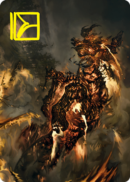 Pyre Spawn Art Card (Gold-Stamped Signature) [Innistrad: Crimson Vow Art Series] MTG Single Magic: The Gathering    | Red Claw Gaming