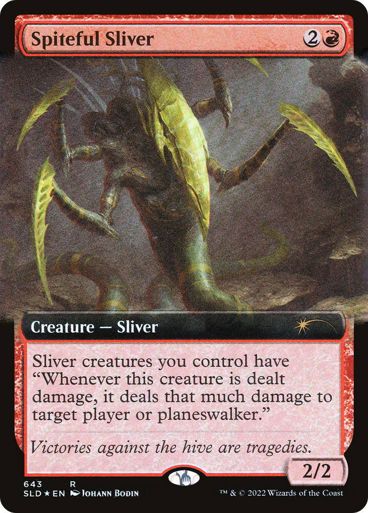 Spiteful Sliver (Extended Art) [Secret Lair Drop Promos] MTG Single Magic: The Gathering    | Red Claw Gaming