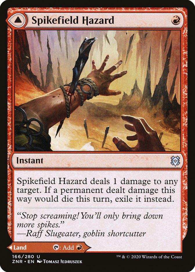 Spikefield Hazard // Spikefield Cave [Zendikar Rising] MTG Single Magic: The Gathering    | Red Claw Gaming