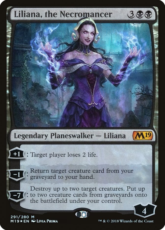 Liliana, the Necromancer [Core Set 2019] MTG Single Magic: The Gathering    | Red Claw Gaming