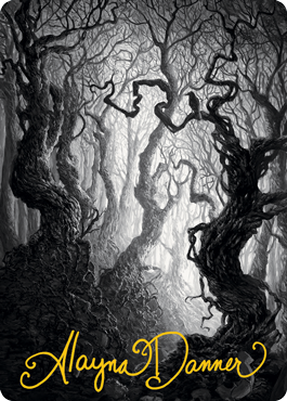 Forest 2 Art Card (Gold-Stamped Signature) [Innistrad: Midnight Hunt Art Series] MTG Single Magic: The Gathering    | Red Claw Gaming