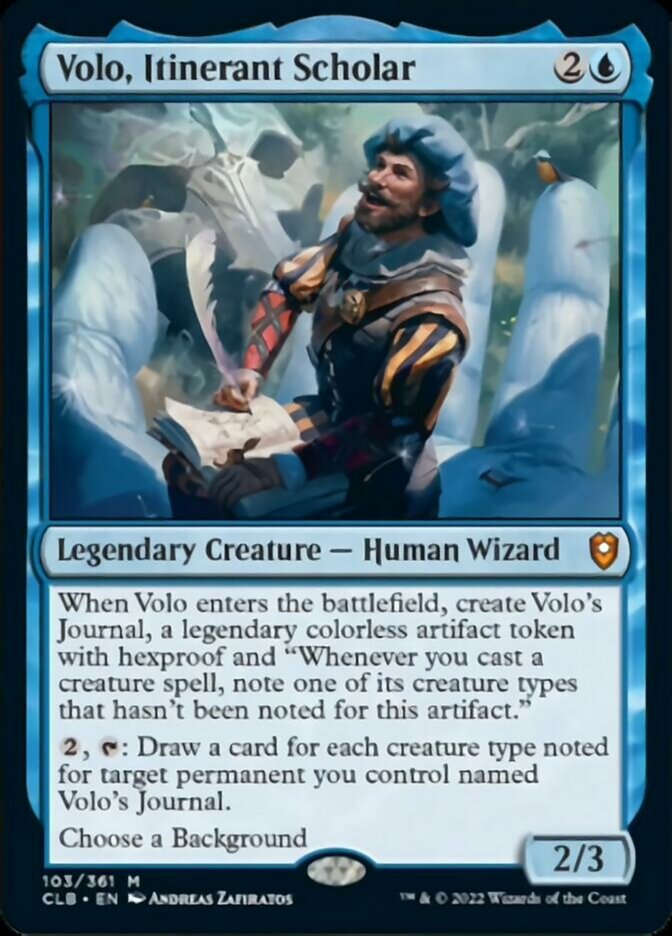 Volo, Itinerant Scholar [Commander Legends: Battle for Baldur's Gate] MTG Single Magic: The Gathering    | Red Claw Gaming