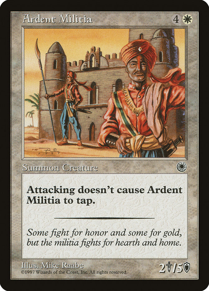 Ardent Militia [Portal] MTG Single Magic: The Gathering    | Red Claw Gaming