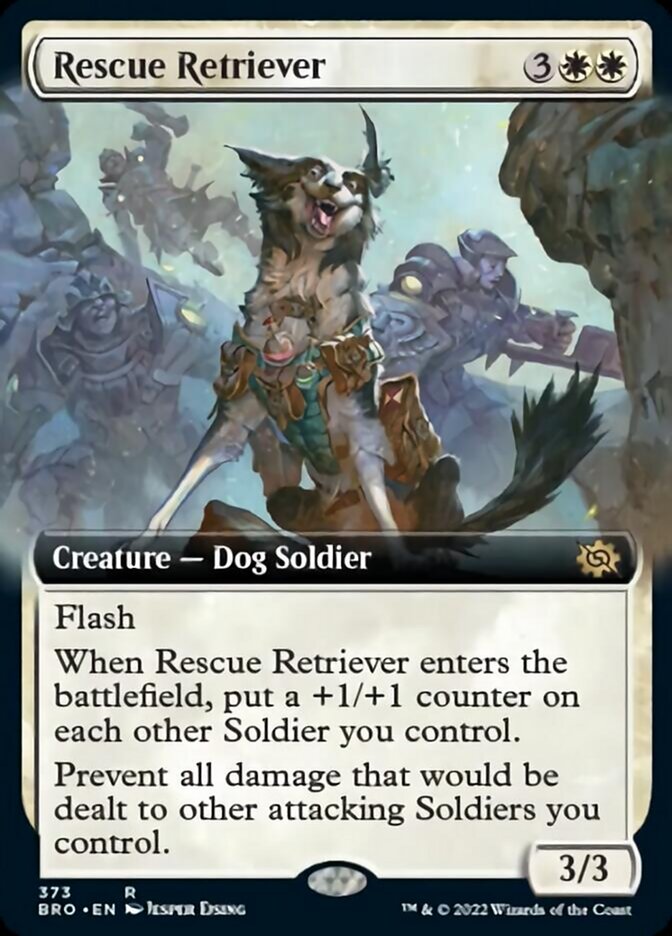 Rescue Retriever (Extended Art) [The Brothers' War] MTG Single Magic: The Gathering    | Red Claw Gaming