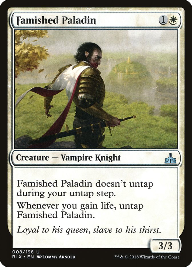 Famished Paladin [Rivals of Ixalan] MTG Single Magic: The Gathering    | Red Claw Gaming