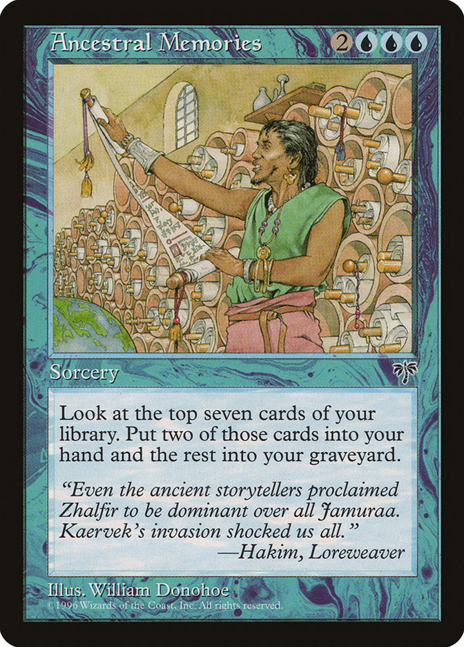 Ancestral Memories [Mirage] MTG Single Magic: The Gathering    | Red Claw Gaming