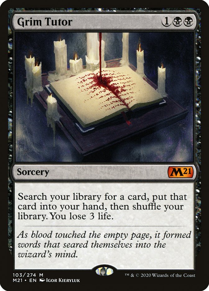 Grim Tutor [Core Set 2021] MTG Single Magic: The Gathering    | Red Claw Gaming