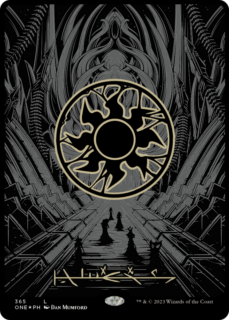 Plains (365) (Oil Slick Raised Foil) [Phyrexia: All Will Be One] MTG Single Magic: The Gathering    | Red Claw Gaming