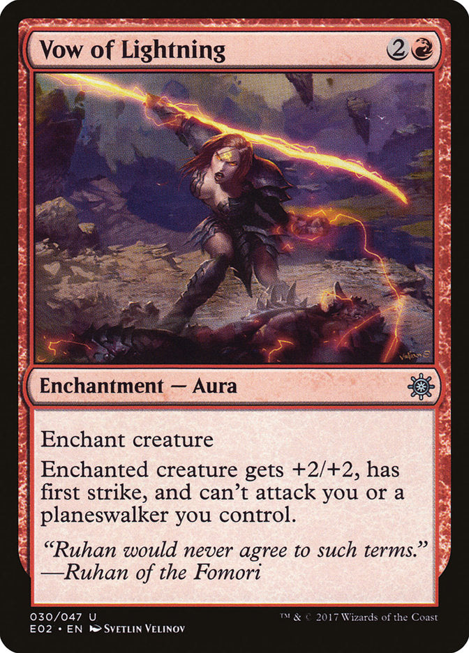 Vow of Lightning [Explorers of Ixalan] MTG Single Magic: The Gathering    | Red Claw Gaming