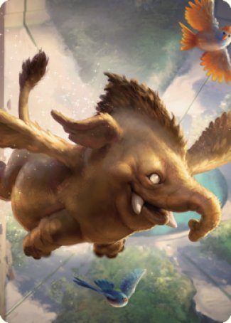 Lulu, Loyal Hollyphant Art Card (18) [Commander Legends: Battle for Baldur's Gate Art Series] MTG Single Magic: The Gathering    | Red Claw Gaming