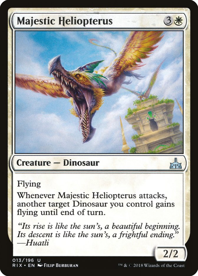 Majestic Heliopterus [Rivals of Ixalan] MTG Single Magic: The Gathering    | Red Claw Gaming