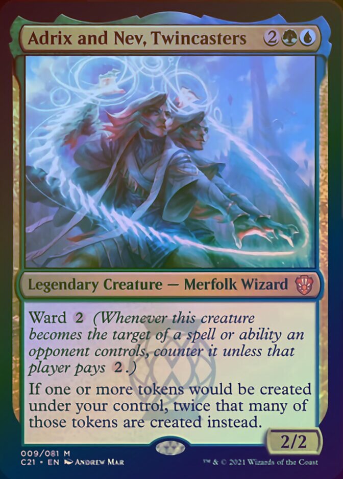 Adrix and Nev, Twincasters (Display Commander) [Commander 2021] MTG Single Magic: The Gathering    | Red Claw Gaming