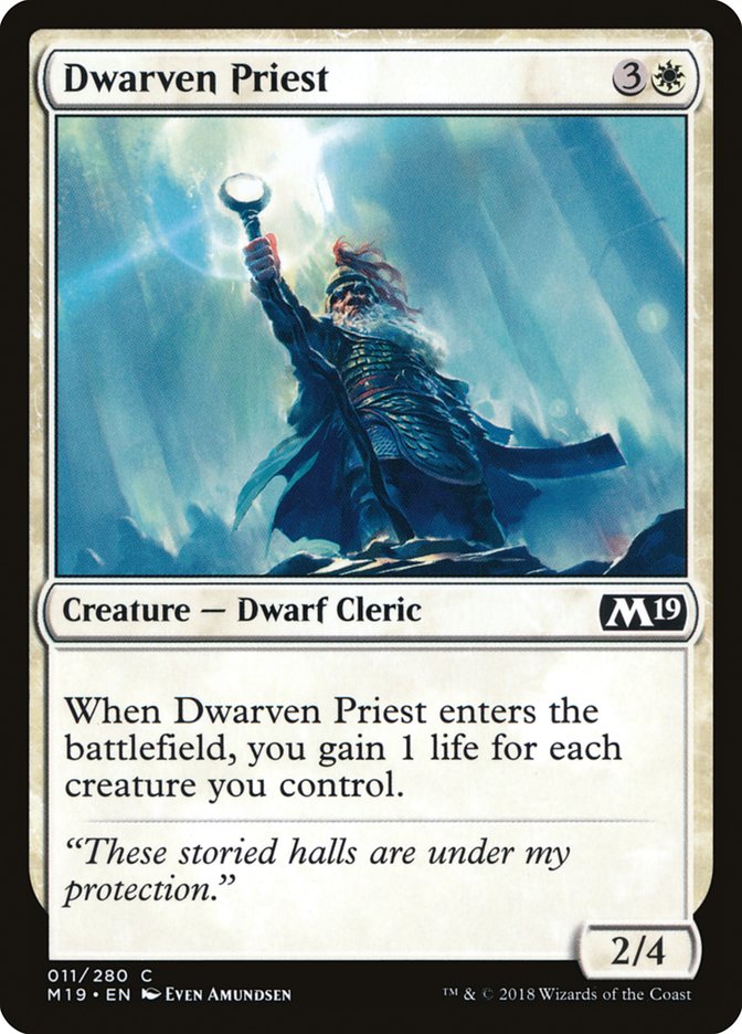 Dwarven Priest [Core Set 2019] MTG Single Magic: The Gathering    | Red Claw Gaming