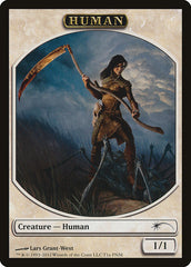 Human // Wolf Double-Sided Token [Friday Night Magic 2012] MTG Single Magic: The Gathering    | Red Claw Gaming