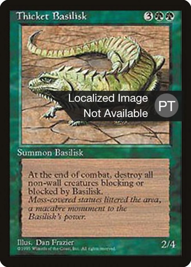 Thicket Basilisk [Fourth Edition (Foreign Black Border)] MTG Single Magic: The Gathering    | Red Claw Gaming