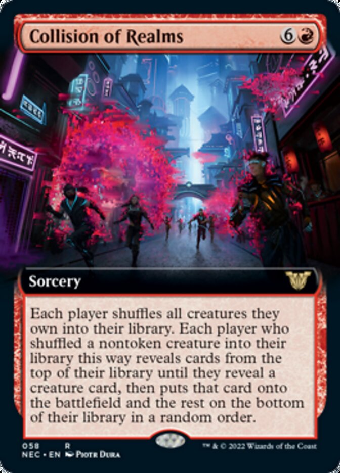 Collision of Realms (Extended Art) [Kamigawa: Neon Dynasty Commander] MTG Single Magic: The Gathering    | Red Claw Gaming