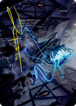 Dreamshackle Geist Art Card (Gold-Stamped Signature) [Innistrad: Crimson Vow Art Series] MTG Single Magic: The Gathering    | Red Claw Gaming