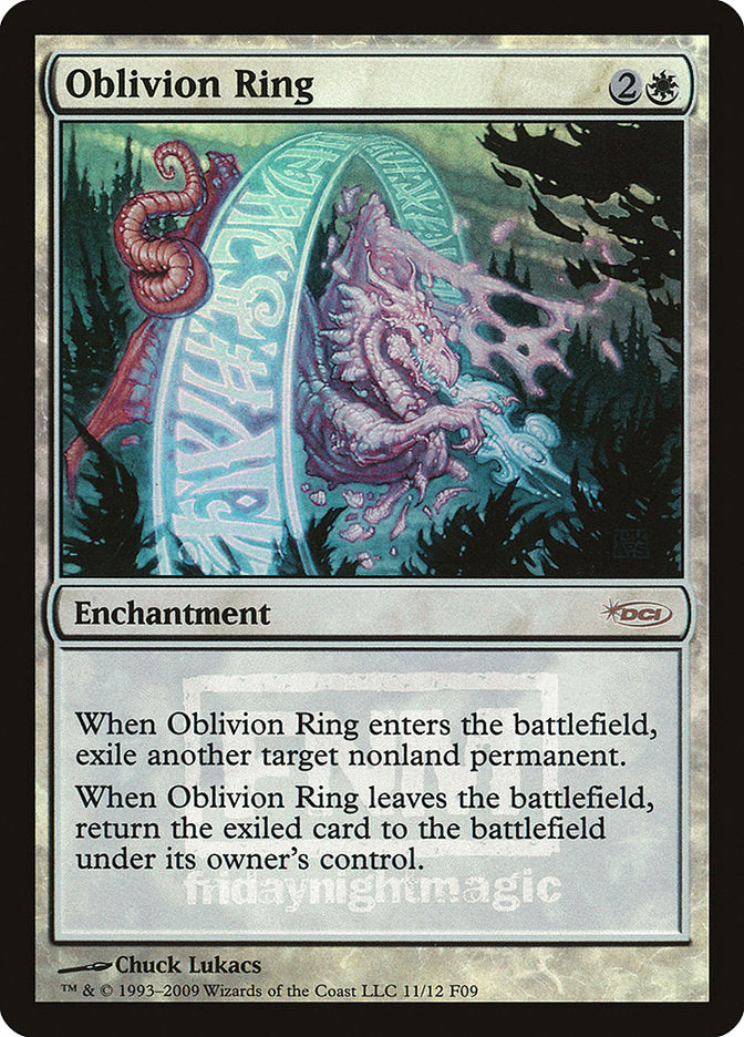 Oblivion Ring [Friday Night Magic 2009] MTG Single Magic: The Gathering    | Red Claw Gaming