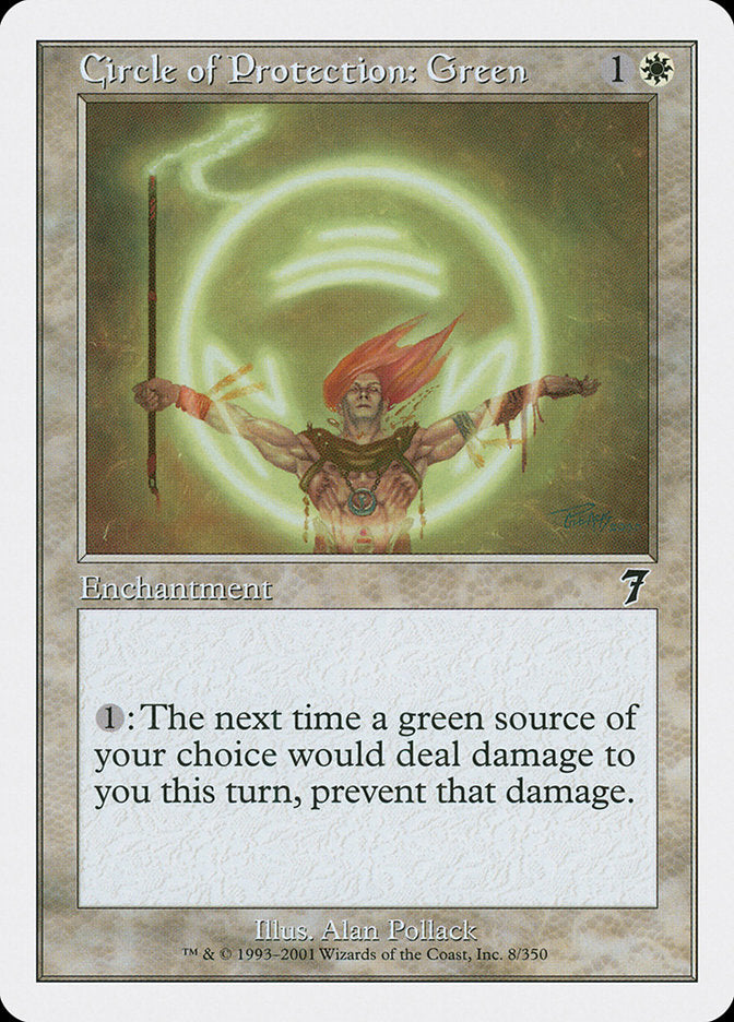 Circle of Protection: Green [Seventh Edition] MTG Single Magic: The Gathering    | Red Claw Gaming