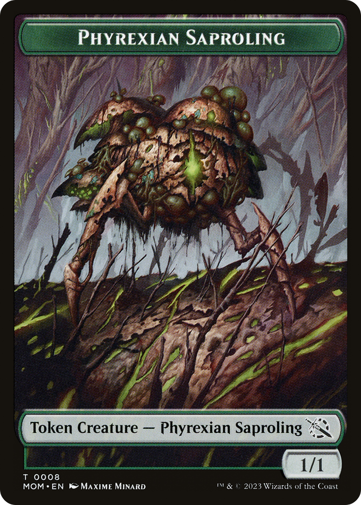 Monk // Phyrexian Saproling Double-Sided Token [March of the Machine Tokens] MTG Single Magic: The Gathering    | Red Claw Gaming