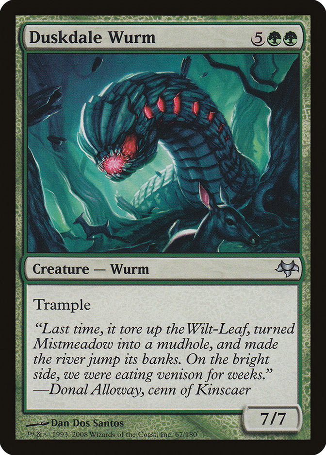 Duskdale Wurm [Eventide] MTG Single Magic: The Gathering    | Red Claw Gaming