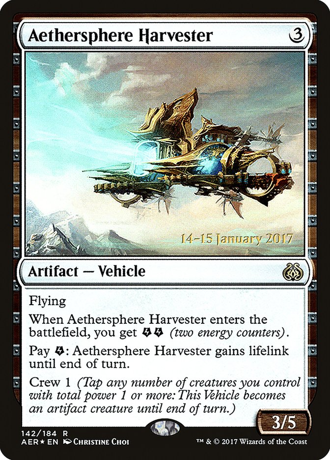 Aethersphere Harvester [Aether Revolt Prerelease Promos] MTG Single Magic: The Gathering    | Red Claw Gaming