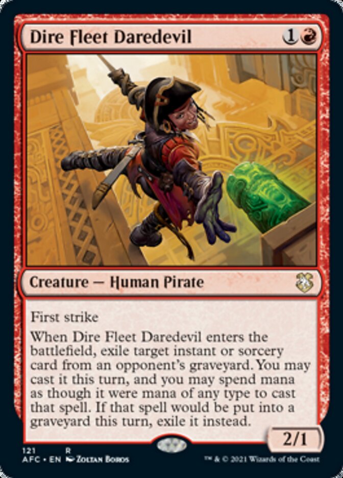Dire Fleet Daredevil [Dungeons & Dragons: Adventures in the Forgotten Realms Commander] MTG Single Magic: The Gathering    | Red Claw Gaming
