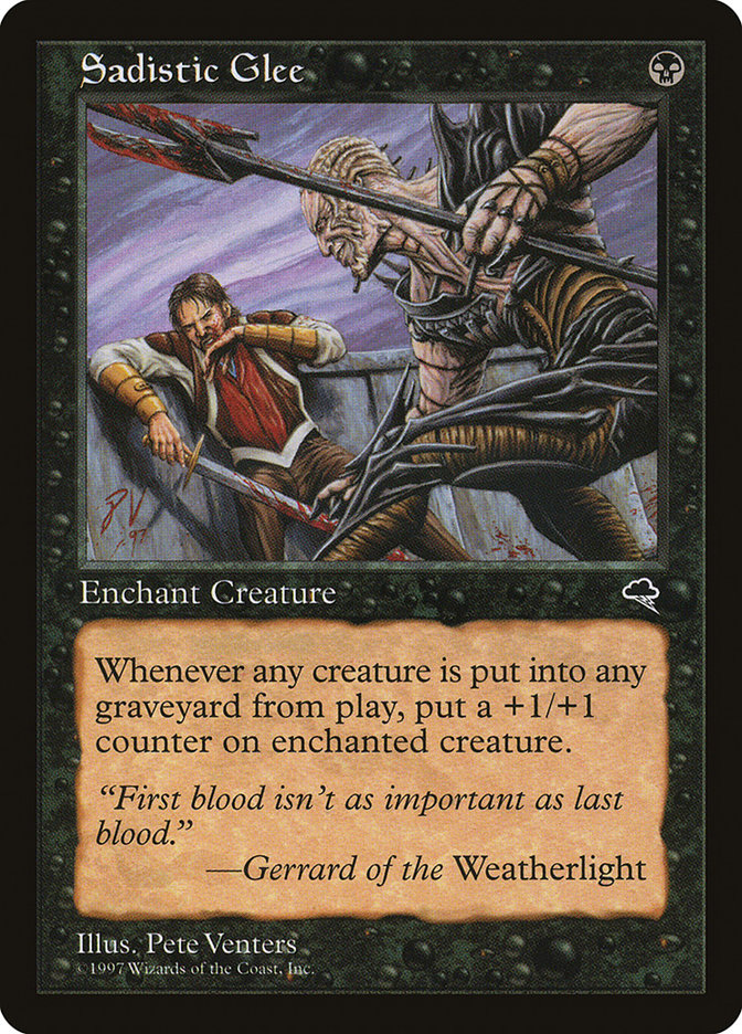 Sadistic Glee [Tempest] MTG Single Magic: The Gathering    | Red Claw Gaming