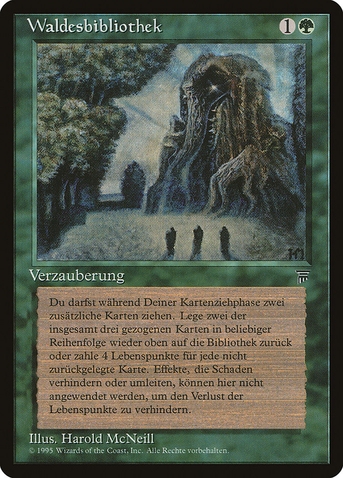 Sylvan Library (German)- "Waldesbibliothek" [Renaissance] MTG Single Magic: The Gathering    | Red Claw Gaming