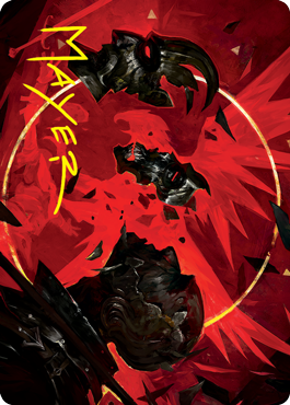 Abrade Art Card (Gold-Stamped Signature) [Innistrad: Crimson Vow Art Series] MTG Single Magic: The Gathering    | Red Claw Gaming