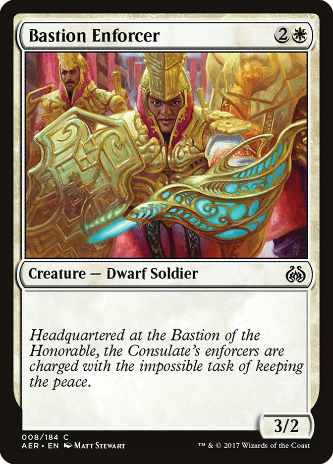 Bastion Enforcer [Aether Revolt] MTG Single Magic: The Gathering    | Red Claw Gaming