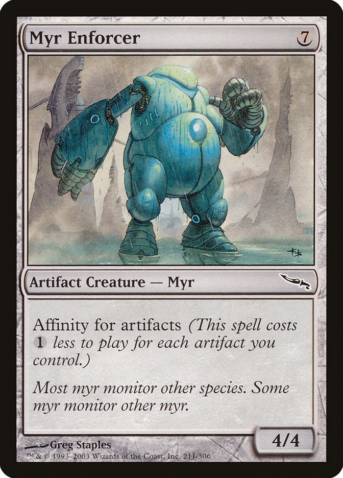 Myr Enforcer [Mirrodin] MTG Single Magic: The Gathering    | Red Claw Gaming