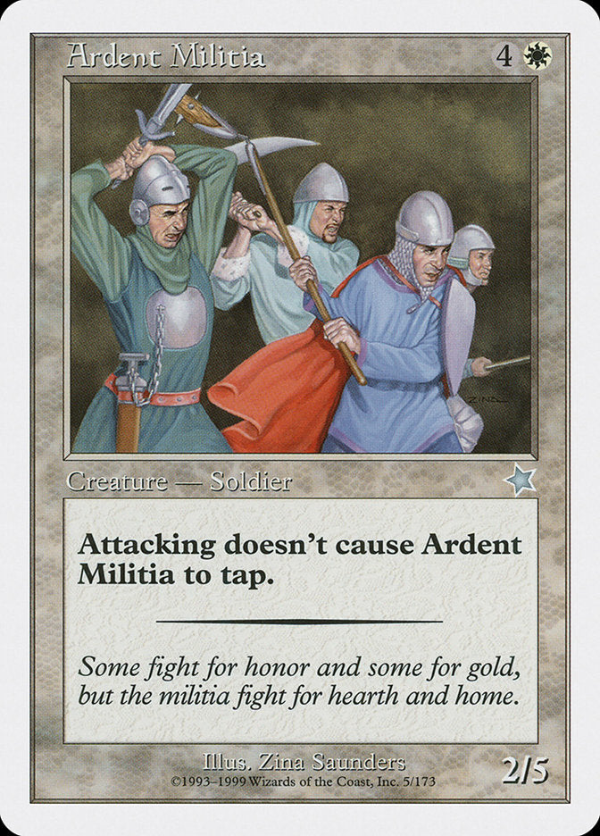 Ardent Militia [Starter 1999] MTG Single Magic: The Gathering    | Red Claw Gaming