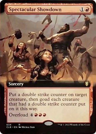 Spectacular Showdown (Extended Art) [Commander Legends: Battle for Baldur's Gate] MTG Single Magic: The Gathering    | Red Claw Gaming