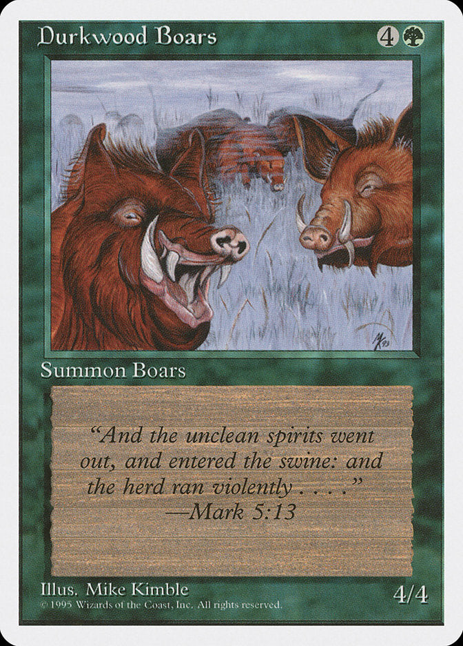 Durkwood Boars [Fourth Edition] MTG Single Magic: The Gathering    | Red Claw Gaming