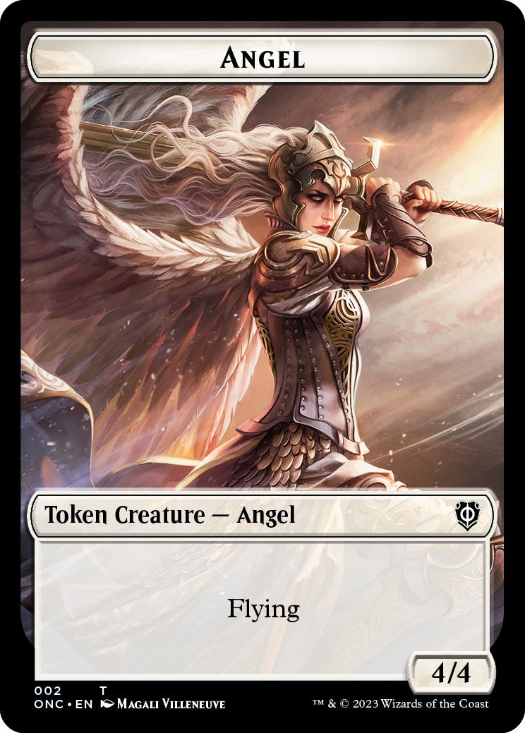 Soldier (007) // Angel Double-Sided Token [Phyrexia: All Will Be One Commander Tokens] MTG Single Magic: The Gathering    | Red Claw Gaming