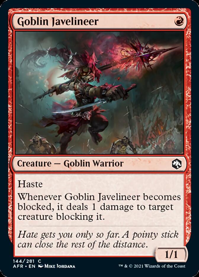 Goblin Javelineer [Dungeons & Dragons: Adventures in the Forgotten Realms] MTG Single Magic: The Gathering    | Red Claw Gaming