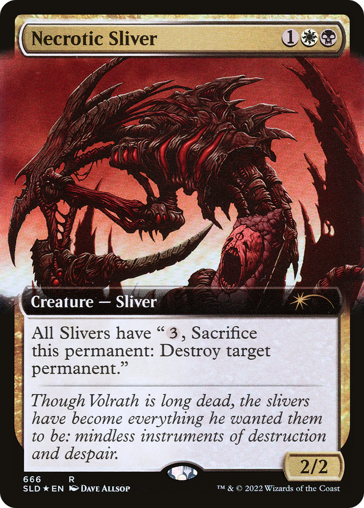 Necrotic Sliver (Extended Art) [Secret Lair Drop Promos] MTG Single Magic: The Gathering    | Red Claw Gaming