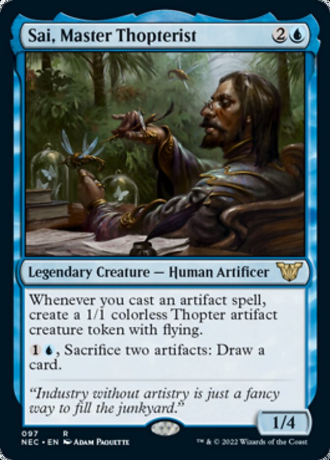 Sai, Master Thopterist [Kamigawa: Neon Dynasty Commander] MTG Single Magic: The Gathering    | Red Claw Gaming