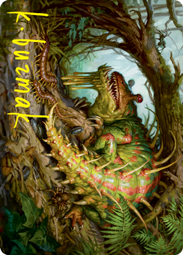 Blex, Vexing Pest Art Card (Gold-Stamped Signature) [Strixhaven: School of Mages Art Series] MTG Single Magic: The Gathering    | Red Claw Gaming