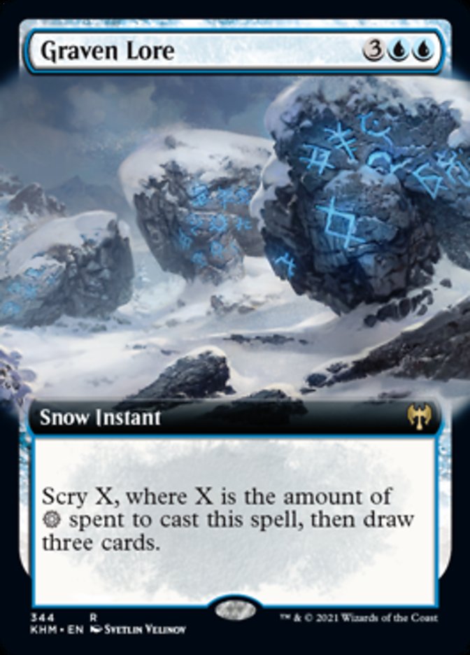 Graven Lore (Extended Art) [Kaldheim] MTG Single Magic: The Gathering    | Red Claw Gaming